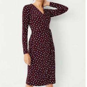 Ann Taylor Polka Dot Wrap Dress NWT